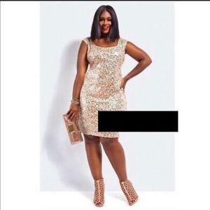 COPY - Gold sequin dress- Monif C size 1x